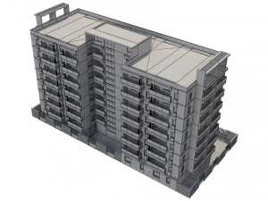 apartment building 14 3D Model