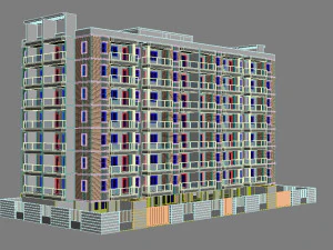 apartment building 14 3D Model