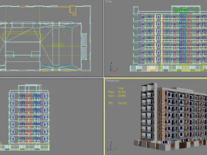 apartment building 14 3D Model