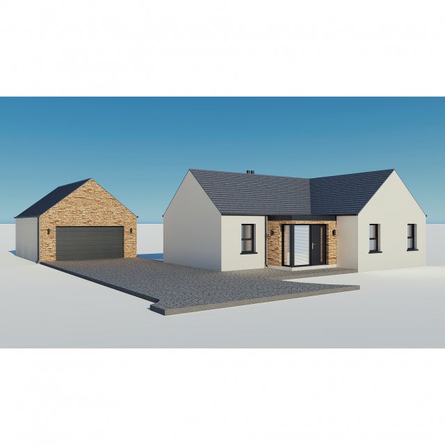 modern house 11 3D Модель .c4d .max .obj .3ds .fbx .stl .blend 