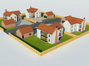 duplex houses 1 3Dモデル