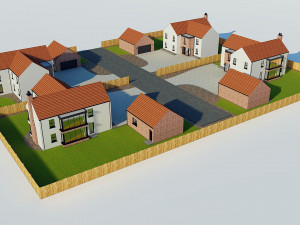 duplex houses 1 3Dモデル