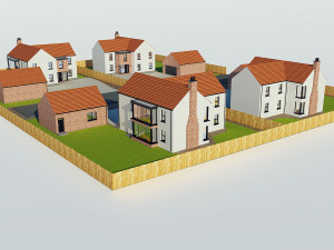 duplex houses 1 3Dモデル