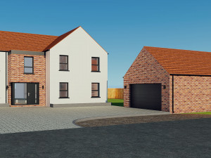 duplex houses 1 3Dモデル