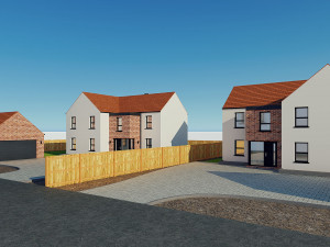 duplex houses 1 3Dモデル