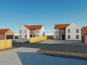 duplex houses 1 3Dモデル