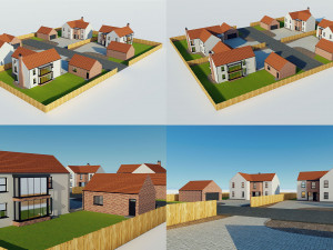 duplex houses 1 3Dモデル