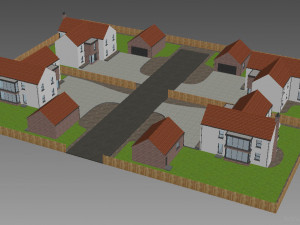 duplex houses 1 3Dモデル