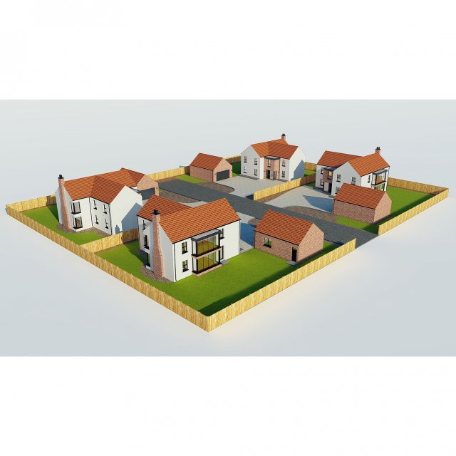 duplex houses 1 3Dモデル .c4d .max .obj .3ds .fbx .stl .blend 
