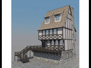 casa medieval 5 Modelo 3D
