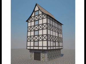 中世の家 2 3Dモデル