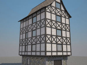 medieval house 2 Model 3D