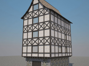 medieval house 2 Model 3D