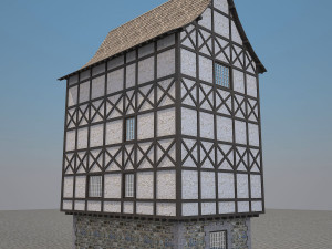 medieval house 2 Model 3D