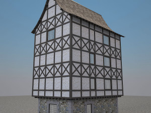 medieval house 2 Model 3D