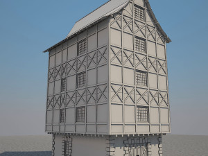 medieval house 2 Model 3D