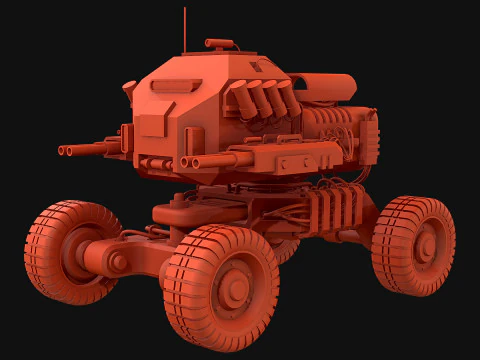 UGV Concept-1-Green 3D Model