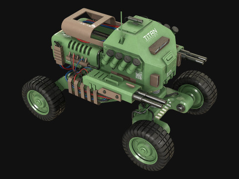 UGV Concept-1-Green 3D Model