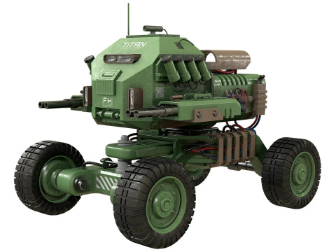 UGV Concept-1-Зеленый 3D Модель