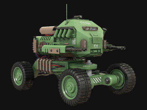 UGV Concept-1-Green 3D Model