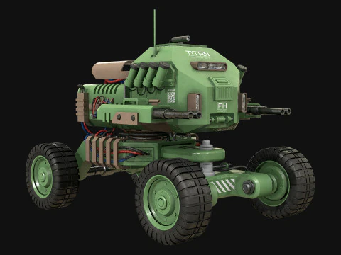 UGV Concept-1-Green 3D Model