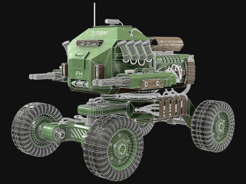 UGV Concept-1-Green 3D Model