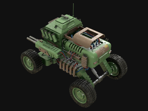 UGV Concept-1-Green 3D Model