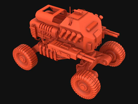 UGV Concept-1-Green 3D Model