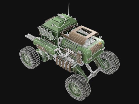 UGV Concept-1-Green 3D Model