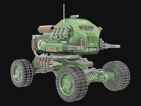 UGV Concept-1-Green 3D Model
