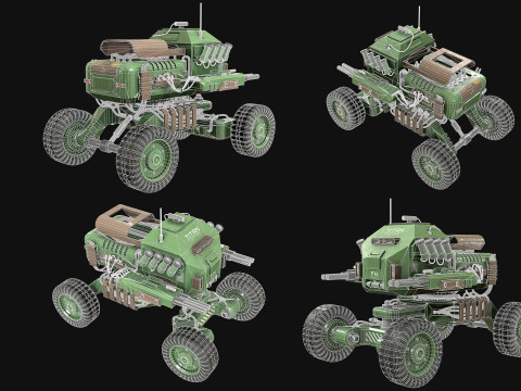 UGV Concept-1-Green 3D Model