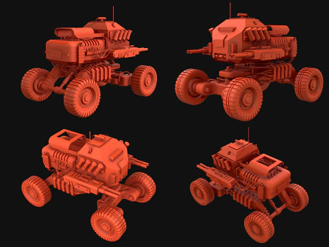 UGV Concept-1-Green 3D Model