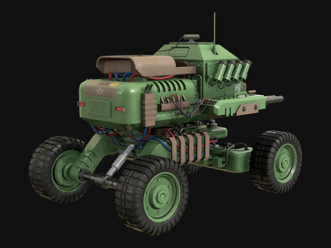 UGV Concept-1-Green 3D Model