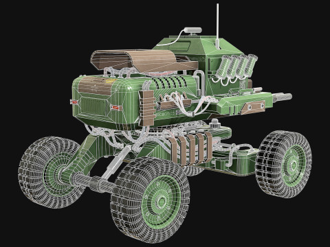 UGV Concept-1-Green 3D Model