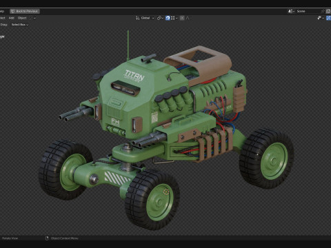 UGV Concept-1-Green 3D Model