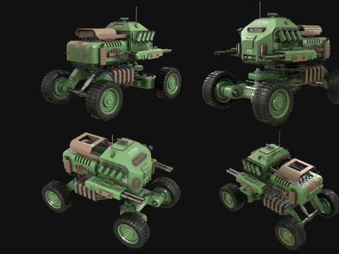 UGV Concept-1-Green 3D Model