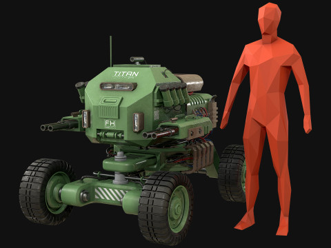 UGV Concept-1-Green 3D Model