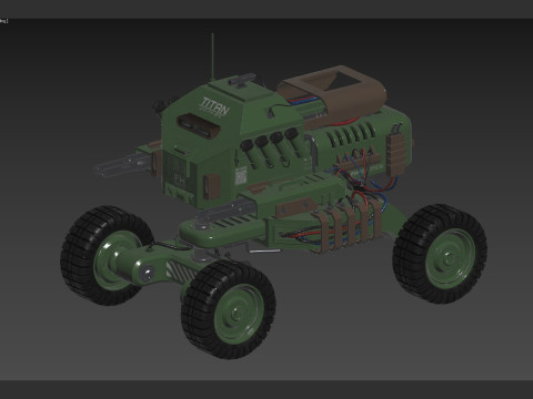 UGV Concept-1-Green 3D Model