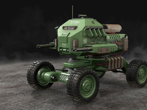 UGV Concept-1-Green 3D Model