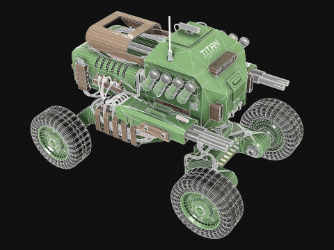 UGV Concept-1-Green 3D Model