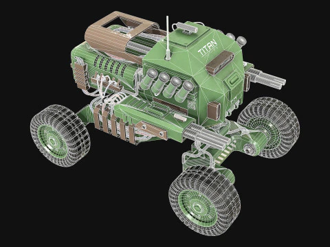 UGV Concept-1-Green 3D Model
