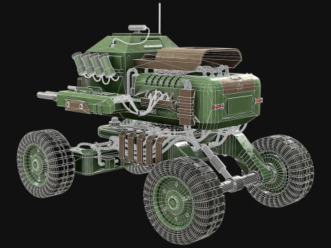 UGV Concept-1-Green 3D Model