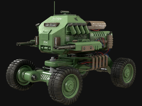 UGV Concept-1-Green 3D Model