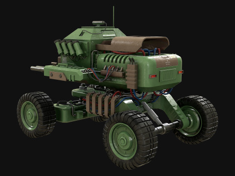 UGV Concept-1-Green 3D Model