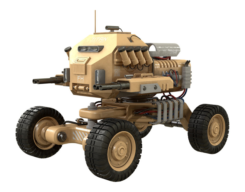 Concepto UGV1Desierto Modelo 3D .c4d .max .obj .3ds .fbx .stl .blend 