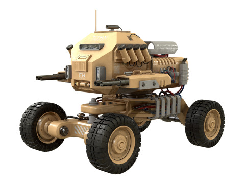 UGV Concept1Desert 3D Model