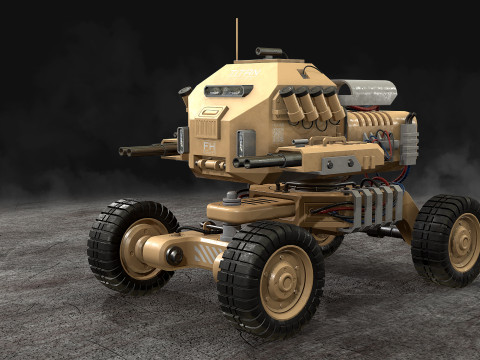 Concepto UGV1Desierto Modelo 3D