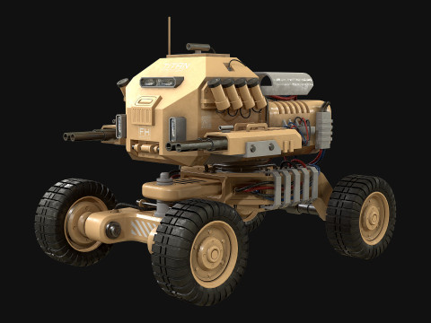 Concepto UGV1Desierto Modelo 3D