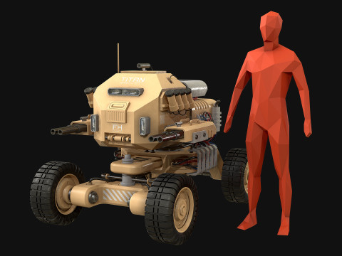 Concepto UGV1Desierto Modelo 3D