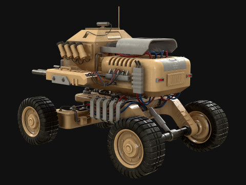 Concepto UGV1Desierto Modelo 3D